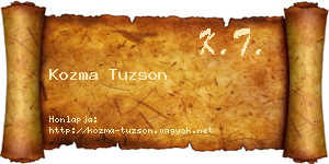 Kozma Tuzson névjegykártya
